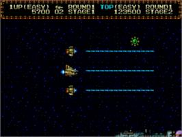 In game image of Zero Wing on the Sega Nomad.