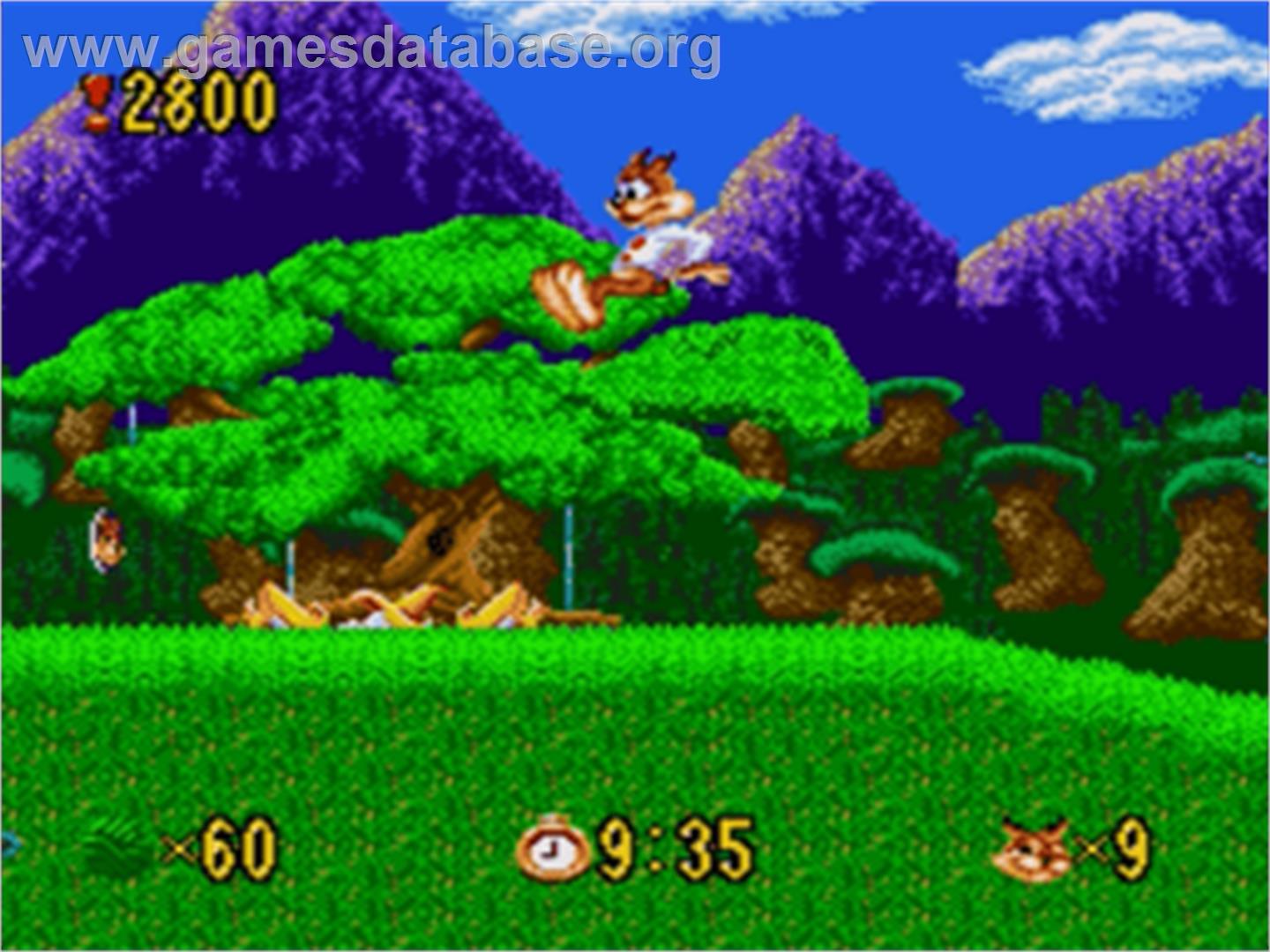 Bubsy in: Claws Encounters of the Furred Kind - Sega Nomad - Artwork - In Game