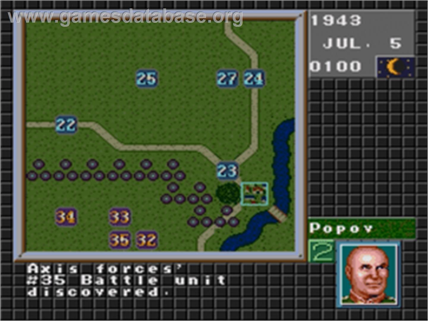 Operation Europe: Path to Victory 1939-45 - Sega Nomad - Artwork - In Game