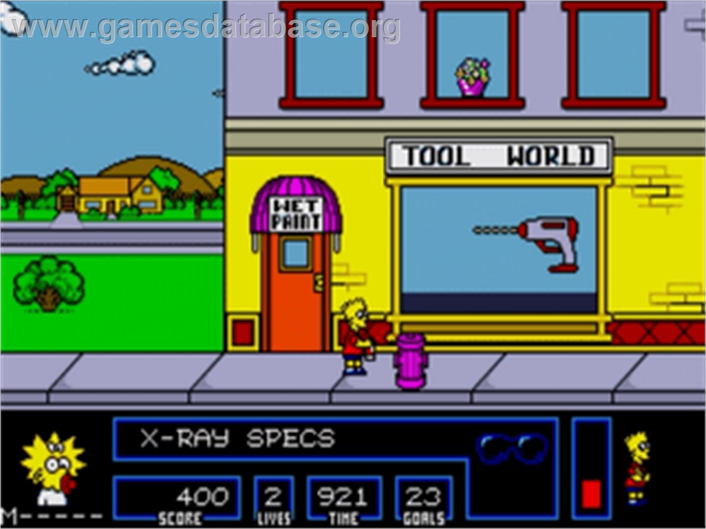 Simpsons, The: Bart vs. the Space Mutants - Sega Nomad - Artwork - In Game