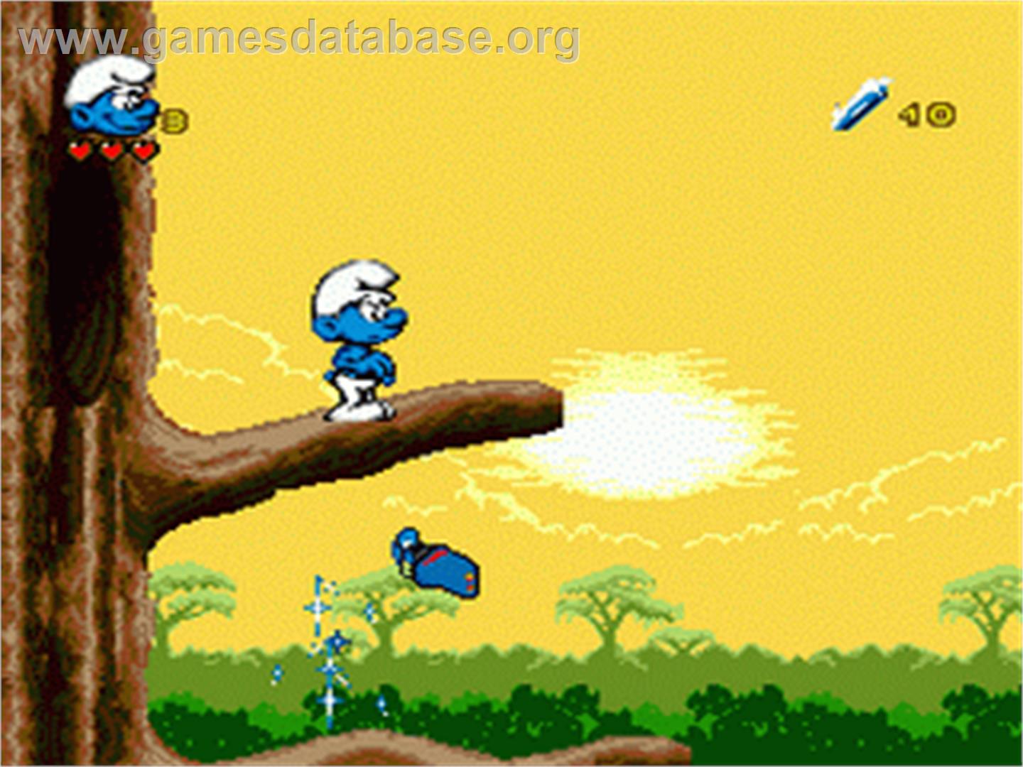 Smurfs Travel the World, The - Sega Nomad - Artwork - In Game