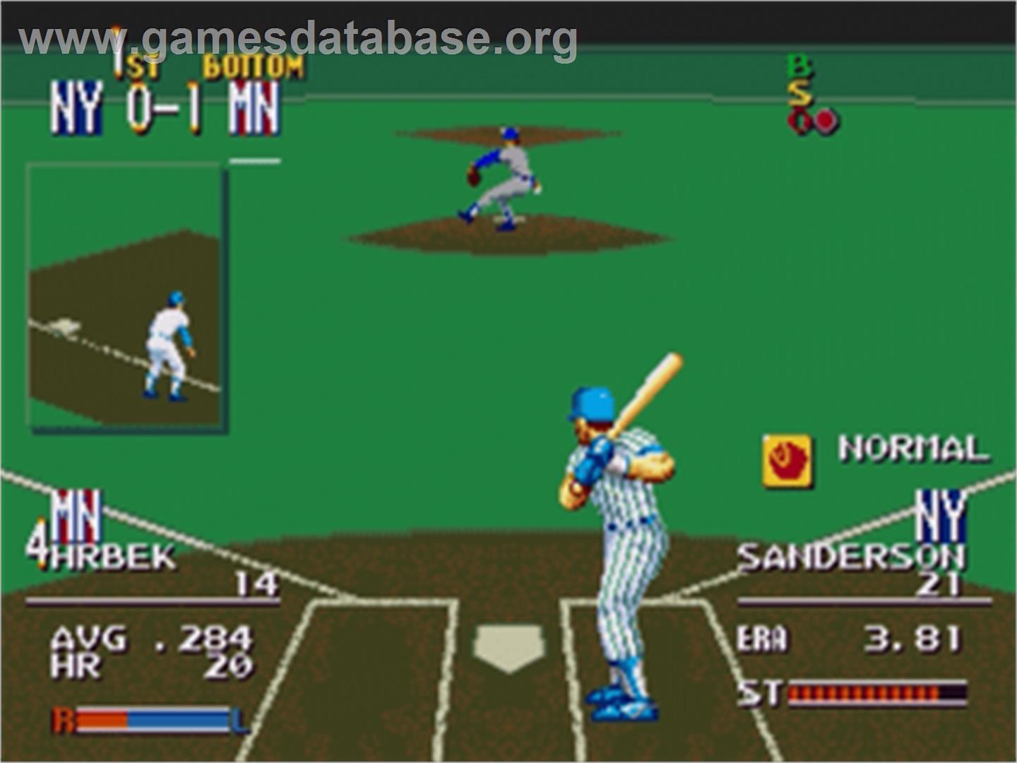 Sports Talk Baseball - Sega Nomad - Artwork - In Game