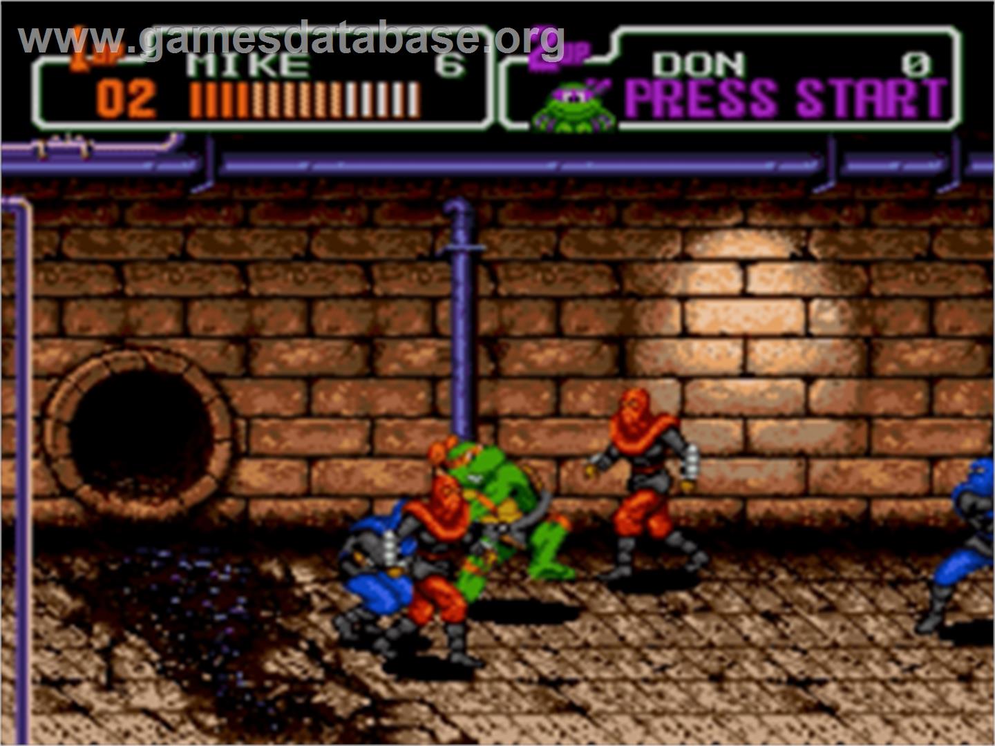 Teenage Mutant Ninja Turtles: The HyperStone Heist - Sega Nomad - Artwork - In Game