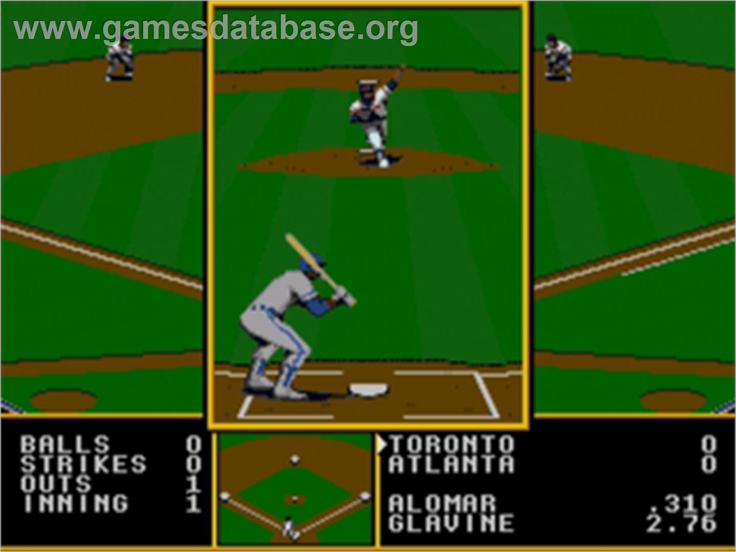 Tony La Russa Baseball - Sega Nomad - Artwork - In Game