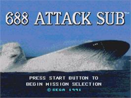 Title screen of 688 Attack Sub on the Sega Nomad.