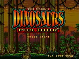 Title screen of A Dinosaur's Tale on the Sega Nomad.