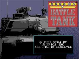 Title screen of Abrams Battle Tank on the Sega Nomad.