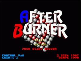 Title screen of After Burner II on the Sega Nomad.