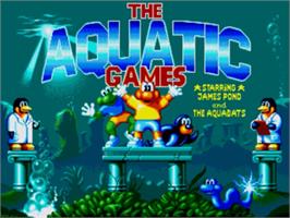 Title screen of Aquatic Games: Starring James Pond, The on the Sega Nomad.