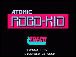 Title screen of Atomic Robo-Kid on the Sega Nomad.