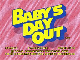 Title screen of Baby's Day Out on the Sega Nomad.