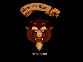 Title screen of Beauty and the Beast: Roar of the Beast on the Sega Nomad.