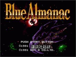 Title screen of Blue Almanac on the Sega Nomad.