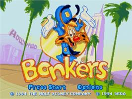 Title screen of Bonkers on the Sega Nomad.
