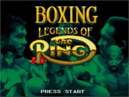 Title screen of Boxing Legends of the Ring on the Sega Nomad.