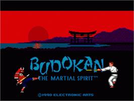 Title screen of Budokan: The Martial Spirit on the Sega Nomad.