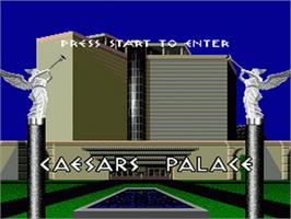 Title screen of Caesars Palace on the Sega Nomad.
