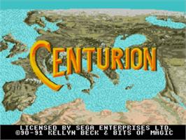 Title screen of Centurion: Defender of Rome on the Sega Nomad.