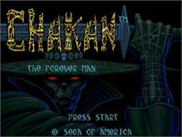 Title screen of Chakan on the Sega Nomad.