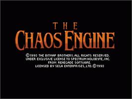 Title screen of Chaos Engine, The on the Sega Nomad.