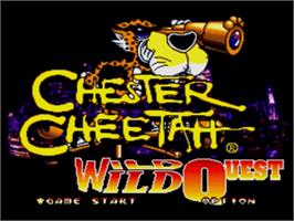 Title screen of Chester Cheetah: Wild Wild Quest on the Sega Nomad.