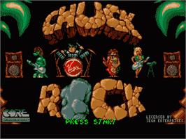 Title screen of Chuck Rock on the Sega Nomad.