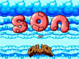 Title screen of Chuck Rock 2: Son of Chuck on the Sega Nomad.