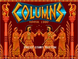 Title screen of Columns on the Sega Nomad.