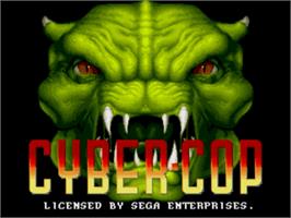 Title screen of Cyber-Cop on the Sega Nomad.