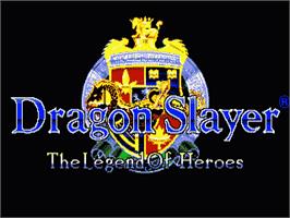 Title screen of Dragon Slayer: The Legend of Heroes on the Sega Nomad.