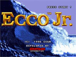 Title screen of Ecco Jr. on the Sega Nomad.