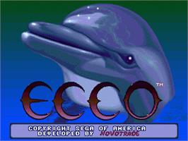 Title screen of Ecco the Dolphin on the Sega Nomad.