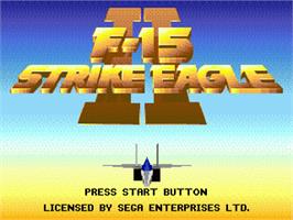 Title screen of F-15 Strike Eagle II on the Sega Nomad.
