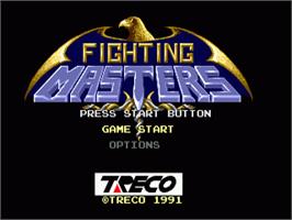 Title screen of Fighting Masters on the Sega Nomad.