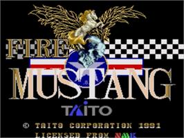 Title screen of Fire Mustang on the Sega Nomad.