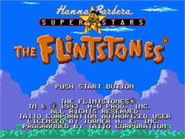Title screen of Flintstones, The on the Sega Nomad.