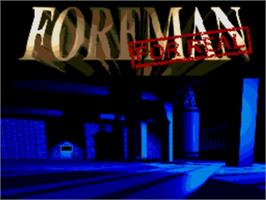 Title screen of Foreman for Real on the Sega Nomad.