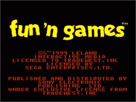 Title screen of Fun 'N Games on the Sega Nomad.