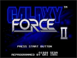 Title screen of Galaxy Force 2 on the Sega Nomad.