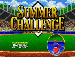 Title screen of Games: Summer Challenge, The on the Sega Nomad.