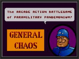 Title screen of General Chaos on the Sega Nomad.