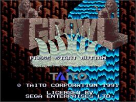 Title screen of Growl on the Sega Nomad.
