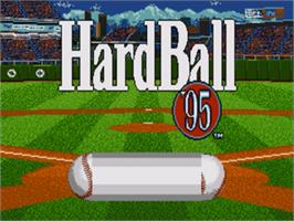 Title screen of HardBall 5 on the Sega Nomad.