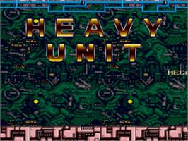 Title screen of Heavy Unit: Mega Drive Special on the Sega Nomad.