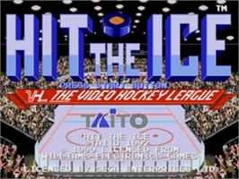 Title screen of Hit The Ice on the Sega Nomad.