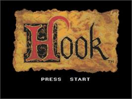 Title screen of Hook on the Sega Nomad.