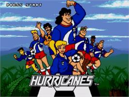 Title screen of Hurricanes, The on the Sega Nomad.