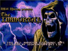 Title screen of Immortal, The on the Sega Nomad.