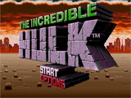 Title screen of Incredible Hulk, The on the Sega Nomad.