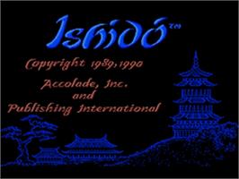 Title screen of Ishido: The Way of Stones on the Sega Nomad.